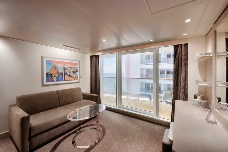 Apartmá Premium Suite Aurea s výhledem na promenádu a oceán (SLP) - MSC World America